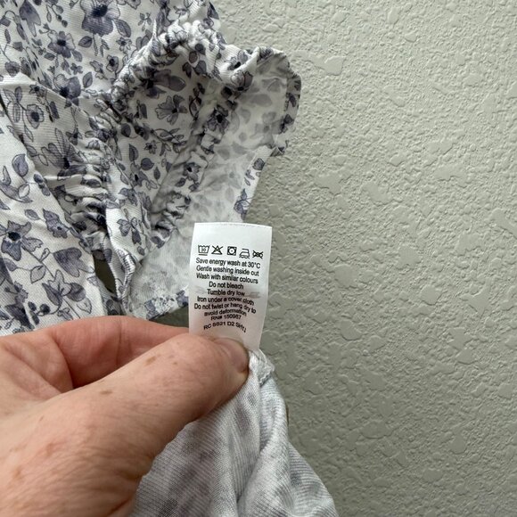 Rylee + Cru Floral Maddy Button Front Hi Lo Blouse Shirt Top Womens sz Large NEW - Picture 4 of 7